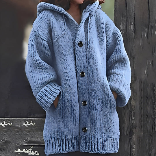 EB | Bequemer Strickcardigan mit Kapuze für Frauen