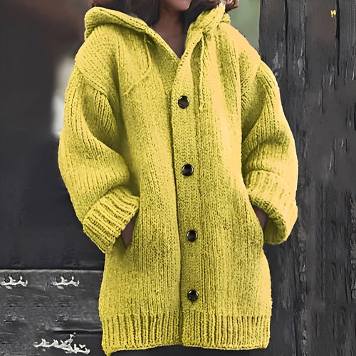 EB | Bequemer Strickcardigan mit Kapuze für Frauen