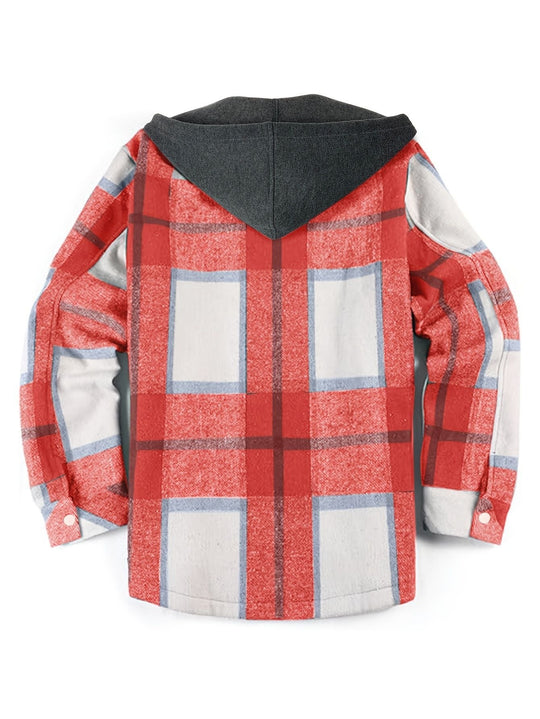 EB | Karierter Herrenjacke mit Kapuze