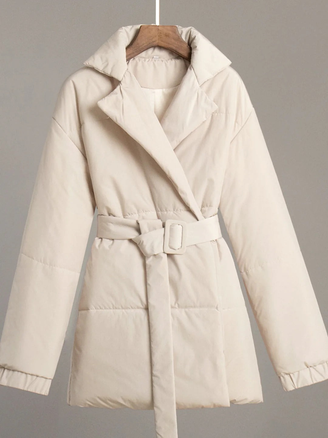 EB | Gürteltaschen Pufferjacke Wickel Front Stepp Wintermantel