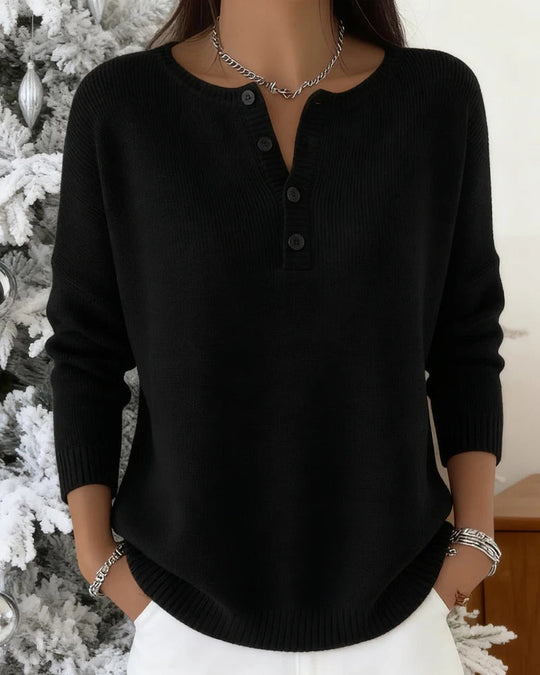 EB | Klassische Strickjacke mit Knöpfen und langen Ärmeln