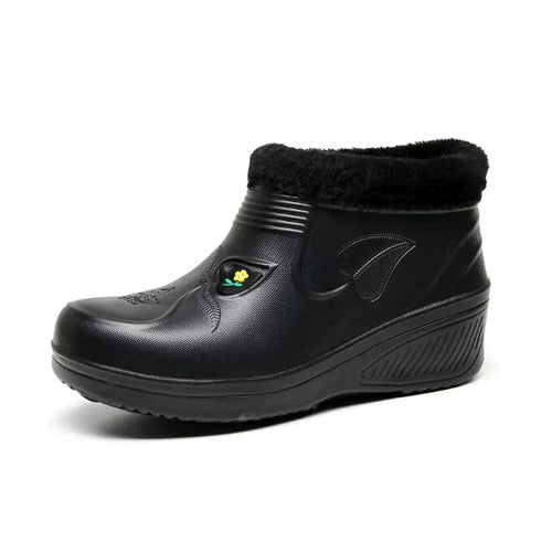EB | Schneeboots – Knöchelhöhe – Wasserfestes Slip-On – Isolierte Kunstfellfütterung