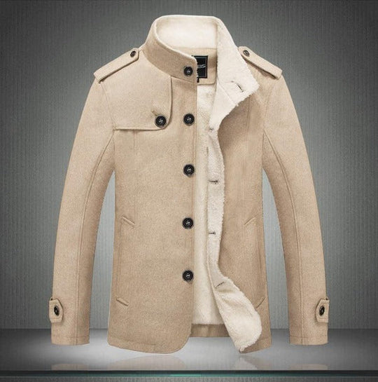 EB | Trenchcoat Wollmix Schmaler Schnitt Doppelreiher mit Schulterklappen