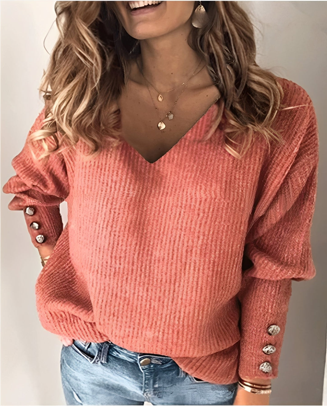 EB | V-Ausschnitt-Pullover aus Strick