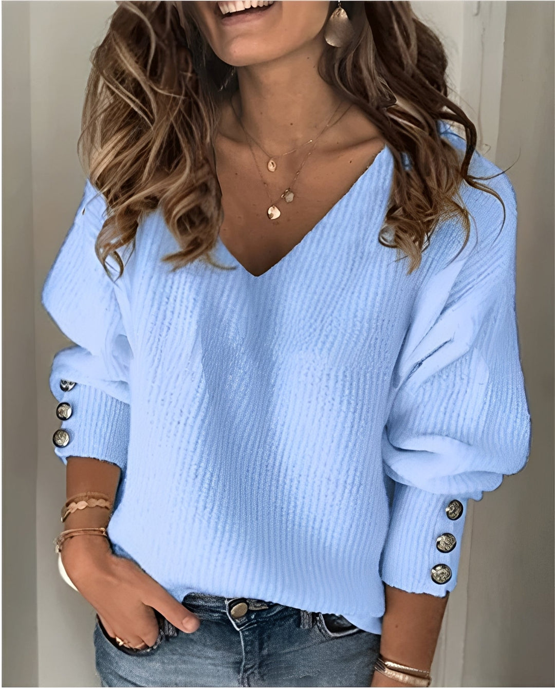 EB | V-Ausschnitt-Pullover aus Strick