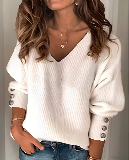 EB | V-Ausschnitt-Pullover aus Strick