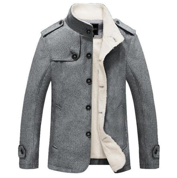 EB | Trenchcoat Wollmix Schmaler Schnitt Doppelreiher mit Schulterklappen