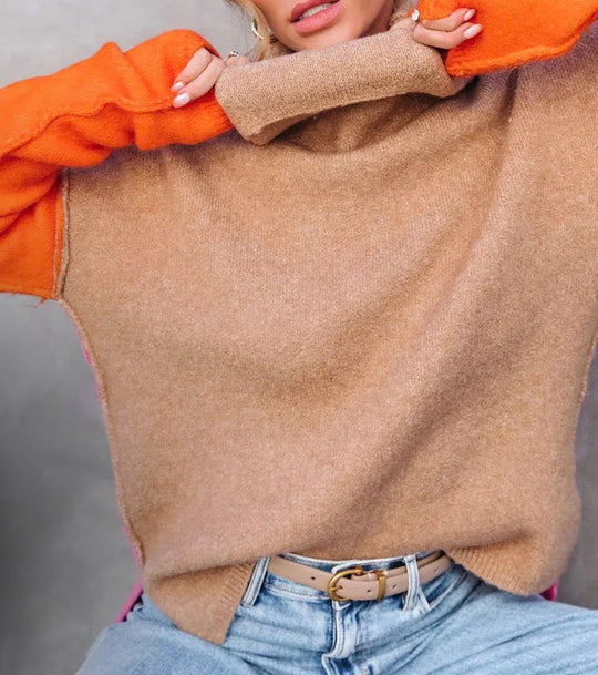 EB | Eindrucksvolles Color Block Strickpullover