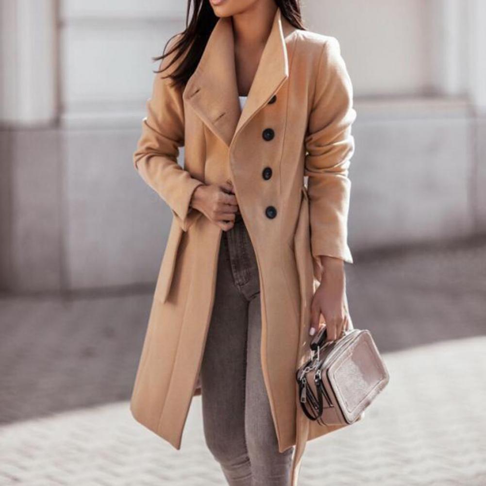 EB | Klassischer Damen Trenchcoat Mit Doppelter Schleifenverschluss