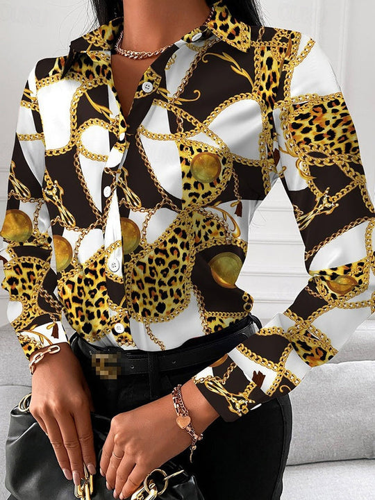 EB | Schicke Damenbluse mit Goldenen Details