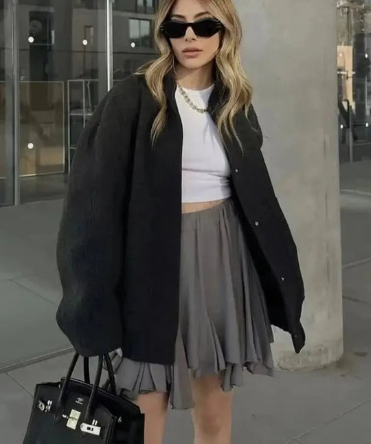 EB | Übergröße Schnitt Minimalistische Teddyjacke