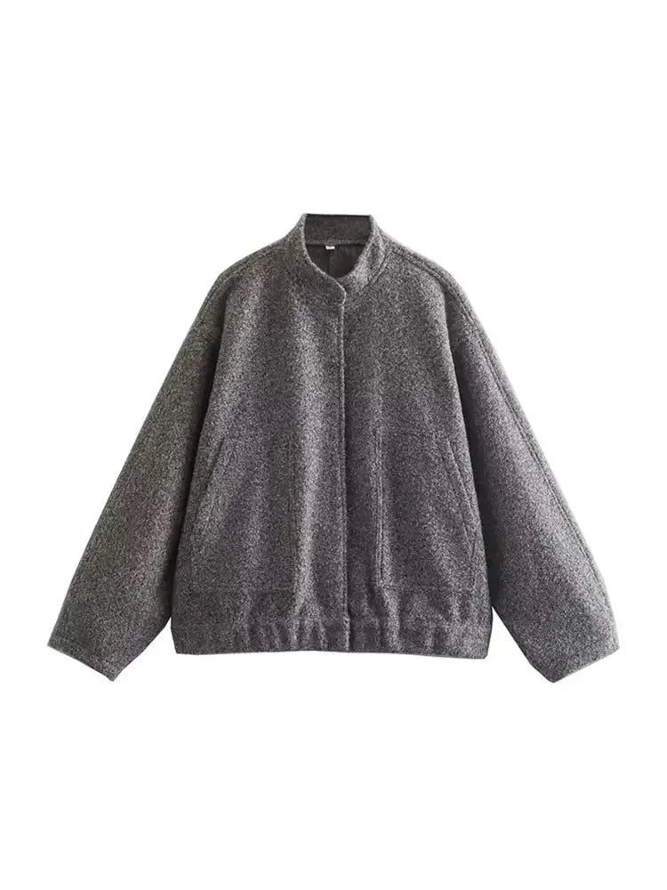 EB | Übergröße Schnitt Minimalistische Teddyjacke