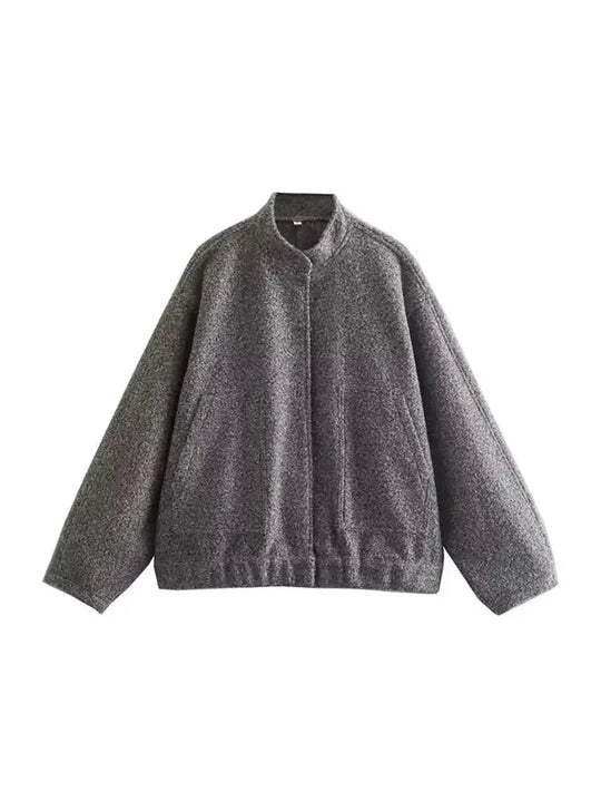 EB | Übergröße Schnitt Minimalistische Teddyjacke