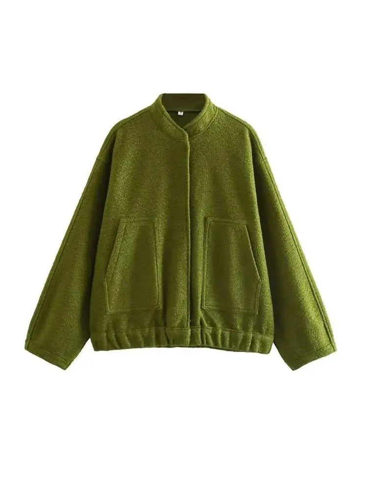 EB | Übergröße Schnitt Minimalistische Teddyjacke