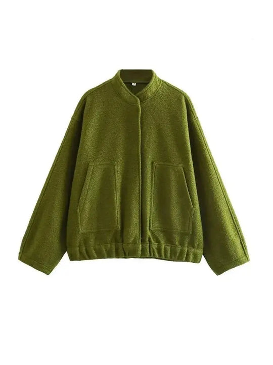EB | Übergröße Schnitt Minimalistische Teddyjacke