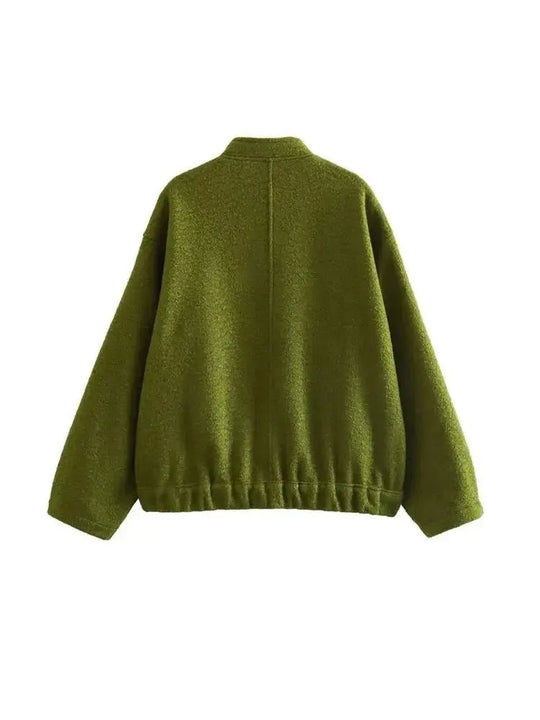 EB | Übergröße Schnitt Minimalistische Teddyjacke