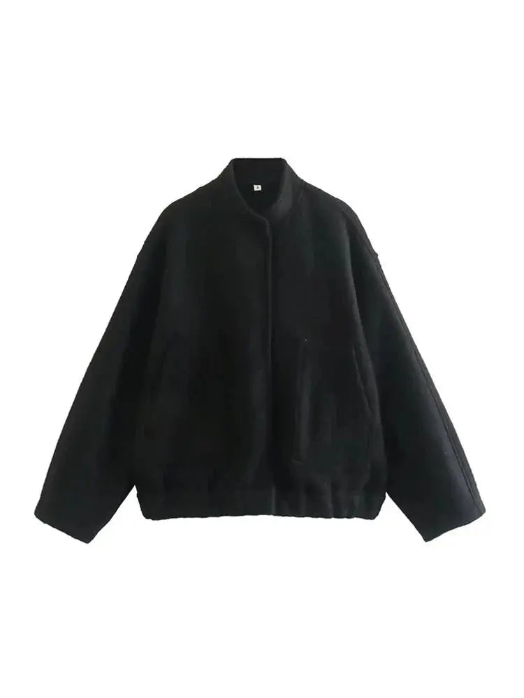 EB | Übergröße Schnitt Minimalistische Teddyjacke