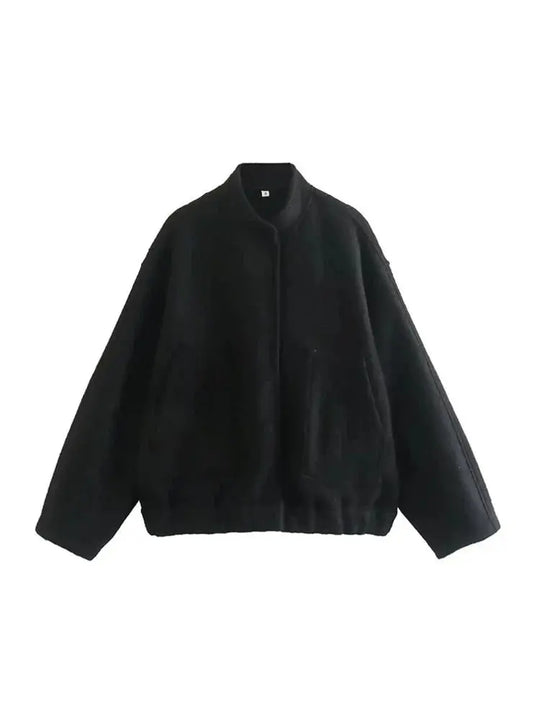EB | Übergröße Schnitt Minimalistische Teddyjacke