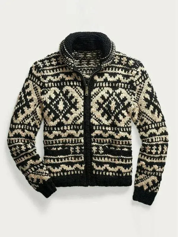 EB | Gestrickter Herren Strickjacke Pullover