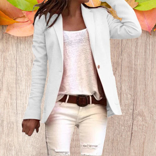 EB | Revers Knopf Schlanke Lange Ärmel Damen Blazer