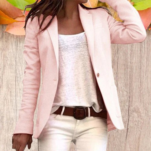 EB | Revers Knopf Schlanke Lange Ärmel Damen Blazer