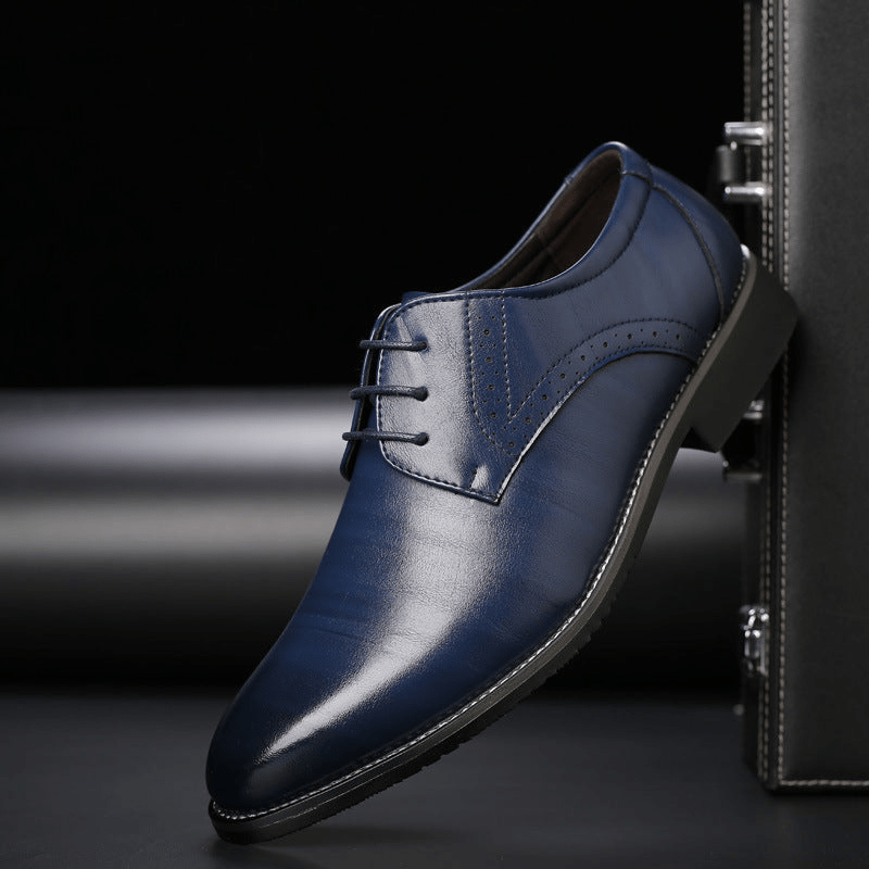 EB | Stilvolle Herren Schuhe Schnürschuhe mit Brogue Details