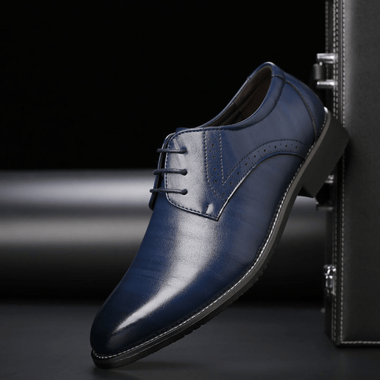 EB | Stilvolle Herren Schuhe Schnürschuhe mit Brogue Details