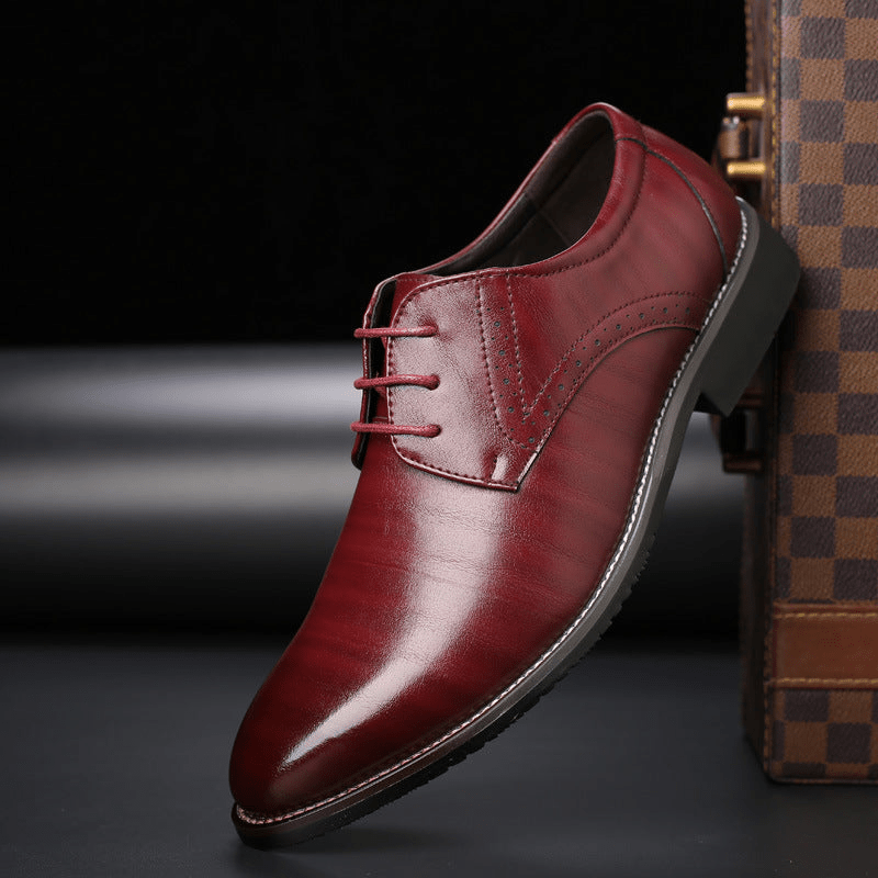 EB | Stilvolle Herren Schuhe Schnürschuhe mit Brogue Details
