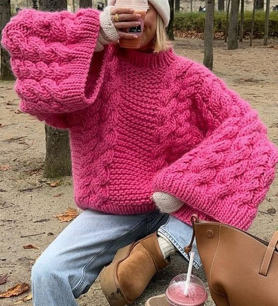 EB | Grober Kabelstrickpullover