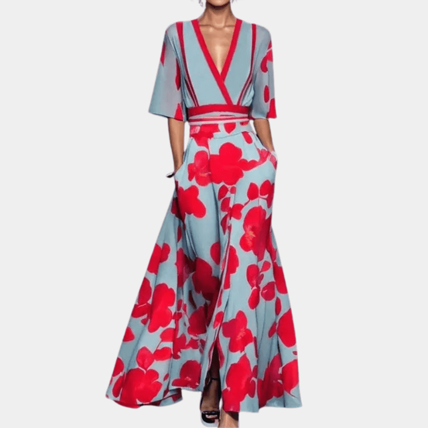 EB | Luxuriöses Blumenkleid Damen Kleid