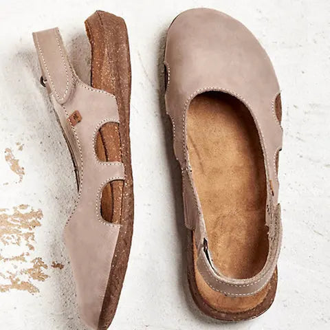 Flache Damensandalen mit Stütze EB EB