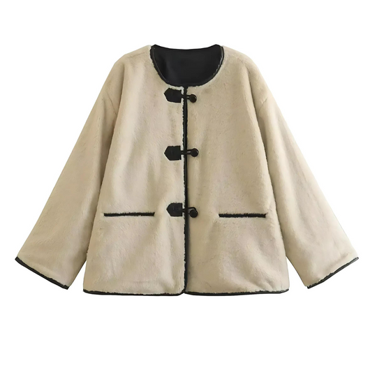 EB | Leder Damenjacke mit Kunstpelz