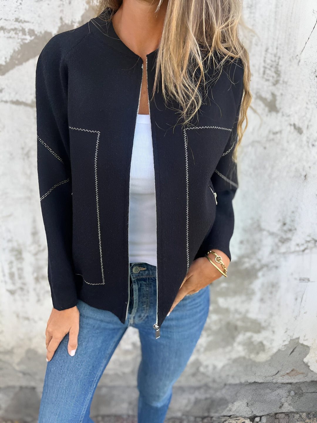 EB | Casual Langarm Reißverschlussjacke