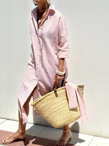 EB | Klassisches Gestreiftes Hemdkleid