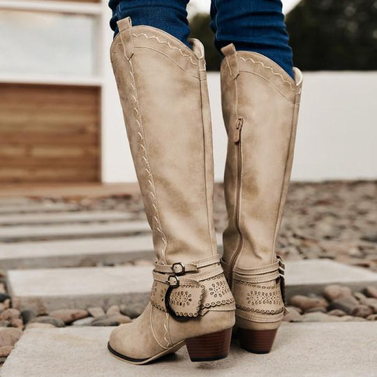 EB | Vintage Hohe Winterreiterstiefel