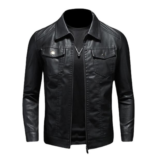 EB | Lederjacke mit Kragen für Herren