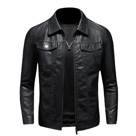 EB | Lederjacke mit Kragen für Herren