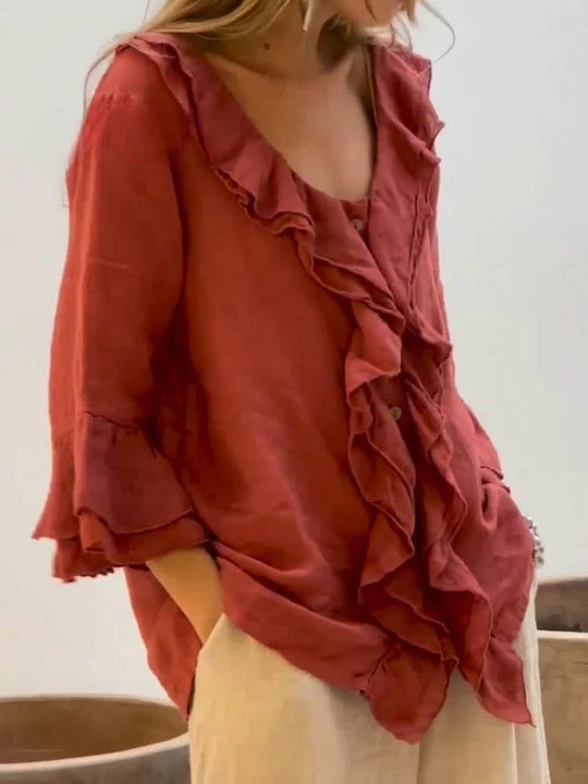 EB | Women's Ruffles Freizeithemd