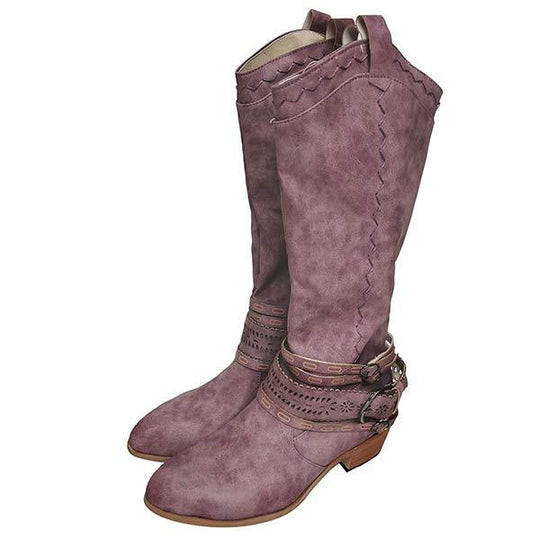 EB | Cowboystiefel mit Blockabsatz Dekorative Schnalle