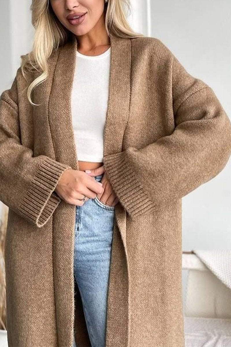 EB | Lange Strickcardigan Weich und Warm Zeitloses Design