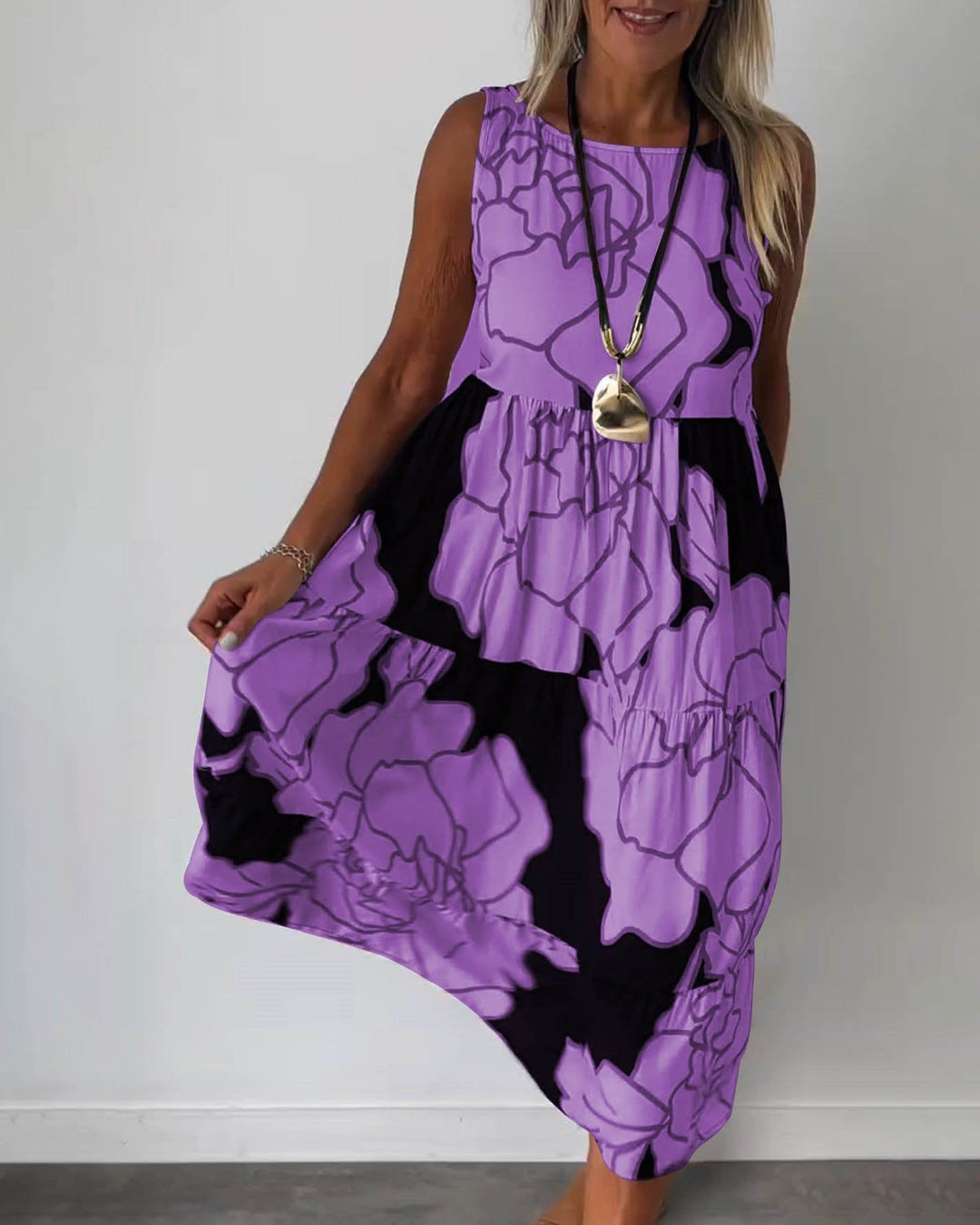 EB - Komfortables Ärmelloses Sommerkleid für Damen