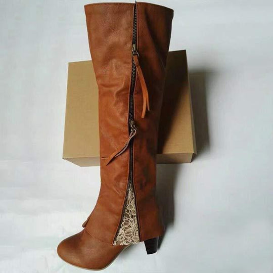 EB | Weinlese High Heeled Stiefel