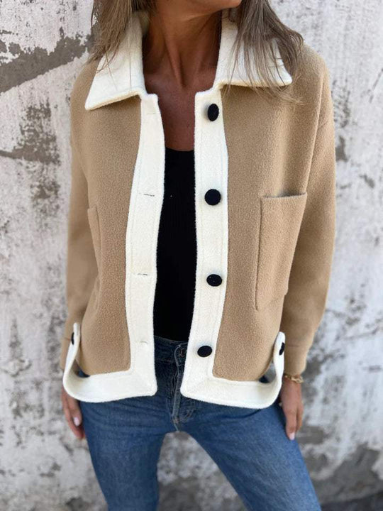 EB | Kontrastjacke mit Knöpfen Weich und Modern Zeitloses Design