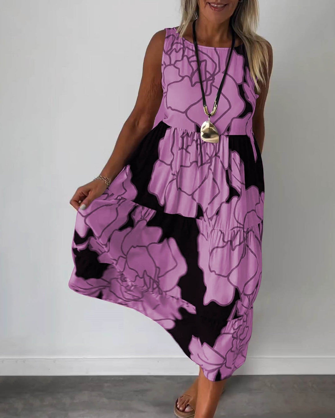 EB - Komfortables Ärmelloses Sommerkleid für Damen