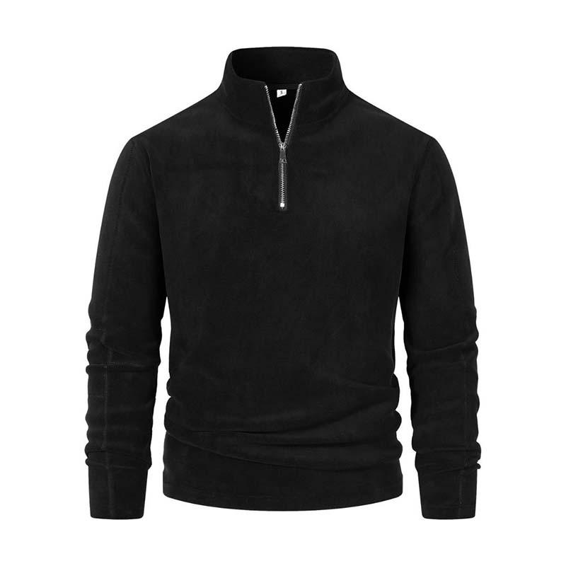 EB | Langärmliger Pullover mit Halblangem Reißverschluss Weicher Fleece Komfort und Stil