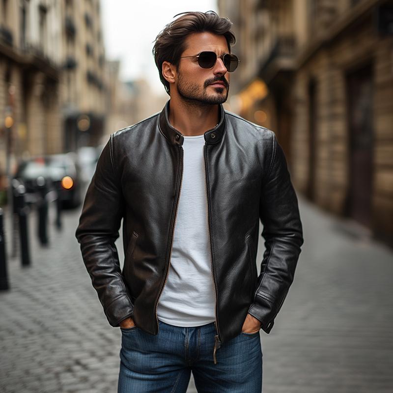 EB | Jacke - Modernes Slim Fit Design mit Stehkragen, Stilvolle Alltags- und Freizeitjacke