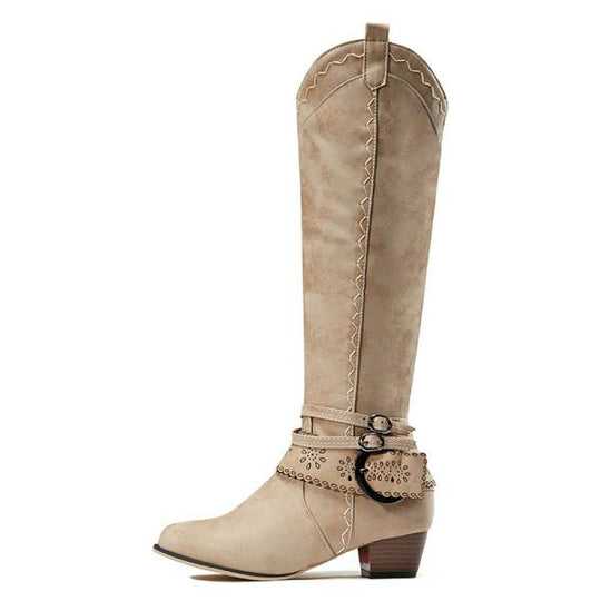 EB | Vintage Hohe Winterreiterstiefel