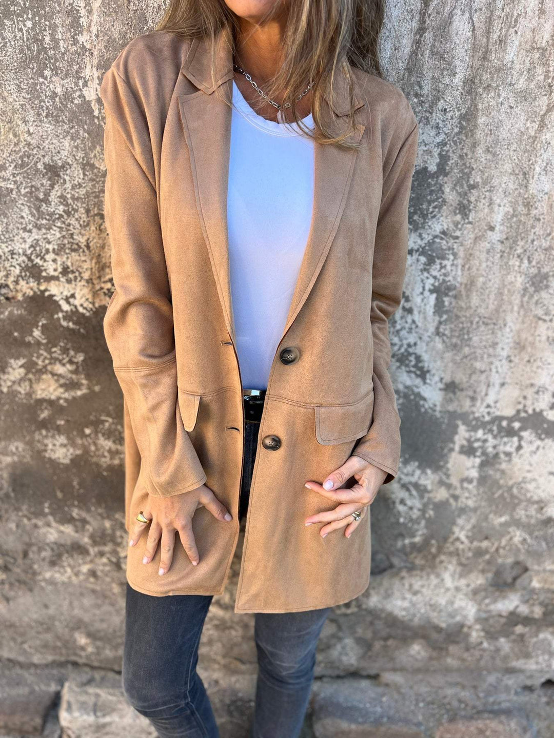 EB | Stylischer Wild imitat-Mantel Perfekt für Herbst/Winter