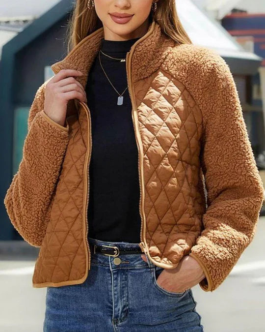 EB | Kuschelige Plüschjacke mit Reißverschluss