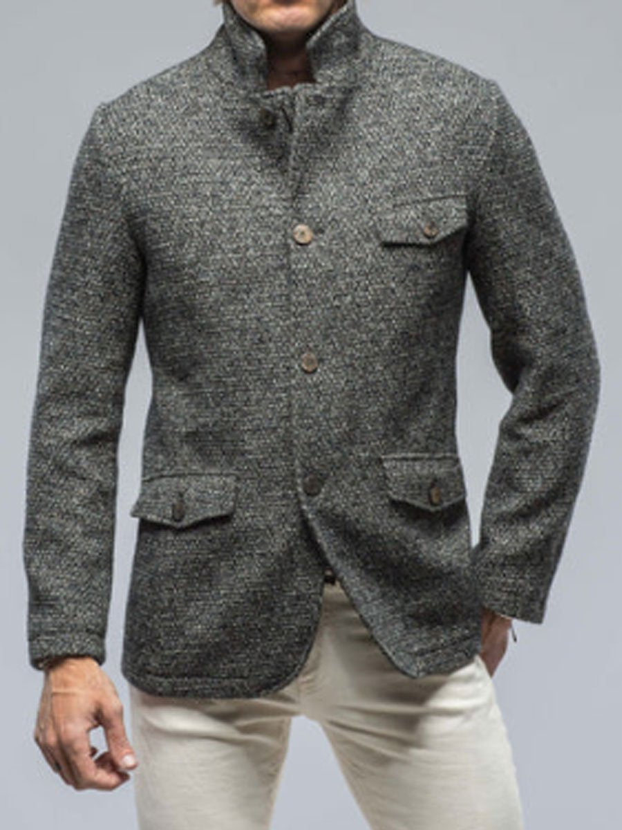 EB | Taschen Retro Freizeit Blazer mit Reißverschluss - Stylischer Komfort